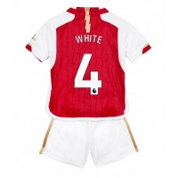 Fotballdrakt Barn Arsenal Benjamin White #4 Hjemmedraktsett 2023-24 Kortermet (+ Korte bukser)